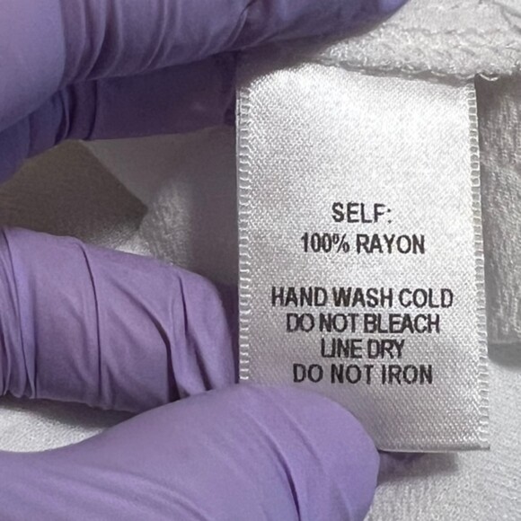 Lulus Womens White Tie Front Cropped Textured Top Studded Bell Sleeve Size Large - Picture 8 of 12